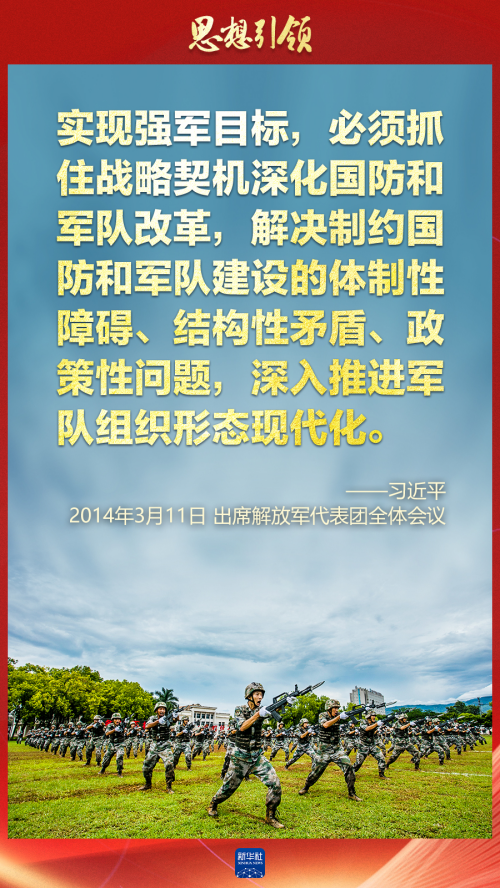 思想引領(lǐng)｜兩會上，習主席這樣談強軍之路