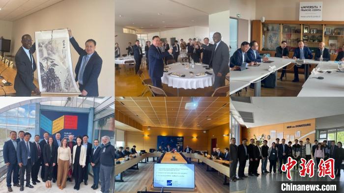 圖為法國站訪問留影?！“不沾髮W(xué)供圖。