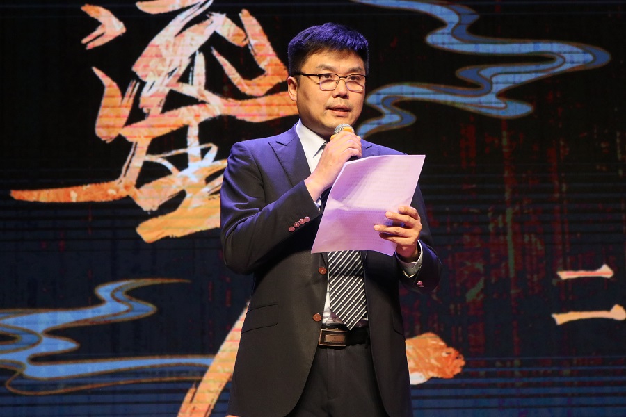 北京外國語大學(xué)黨委常委、副校長趙剛在活動現(xiàn)場講話。主辦方供圖