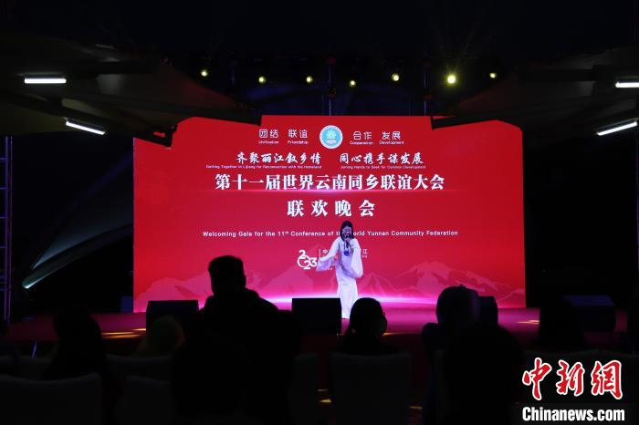 圖為第十一屆世界云南同鄉(xiāng)聯(lián)誼大會(huì)舉辦聯(lián)歡晚會(huì)?！〈抻澜?攝