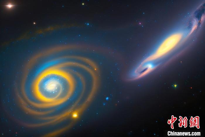 本星系群的三維藝術(shù)圖?！≈锌圃簢?guó)家天文臺(tái) 供圖