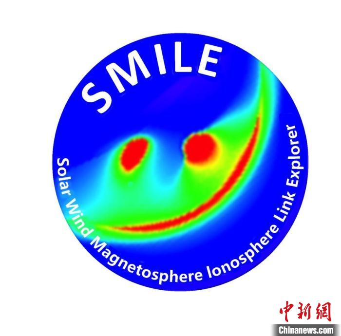 中歐聯(lián)合“微笑”衛(wèi)星(SMILE)任務(wù)標(biāo)識?！≈锌圃簢铱臻g科學(xué)中心 供圖
