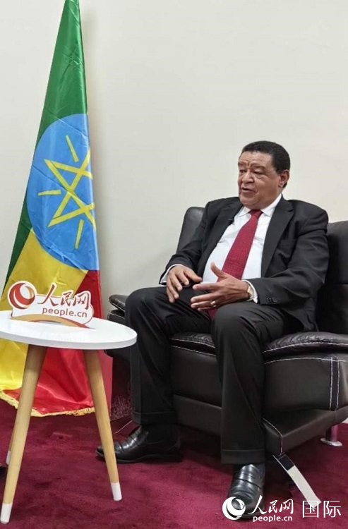 穆拉圖·特肖梅接受人民網(wǎng)專訪。人民網(wǎng)記者 陳星星攝