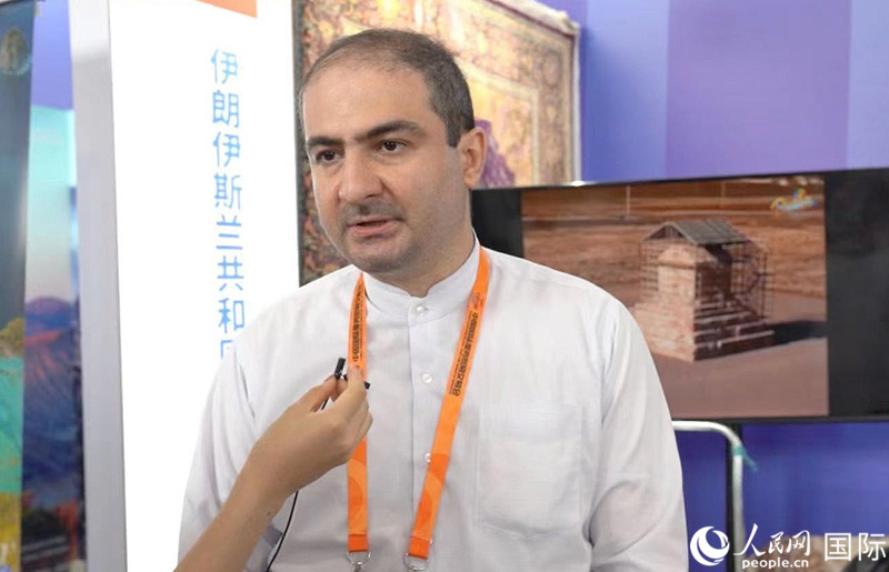 圖為伊朗使館媒體和公共外交專員阿米爾·曼蘇里。人民網(wǎng) 王禹蘅攝