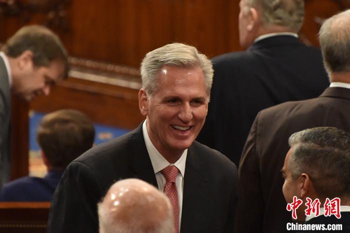 資料圖：麥卡錫2023年1月在眾議院參加議長選舉。<a target='_blank' href='/'><p  align=