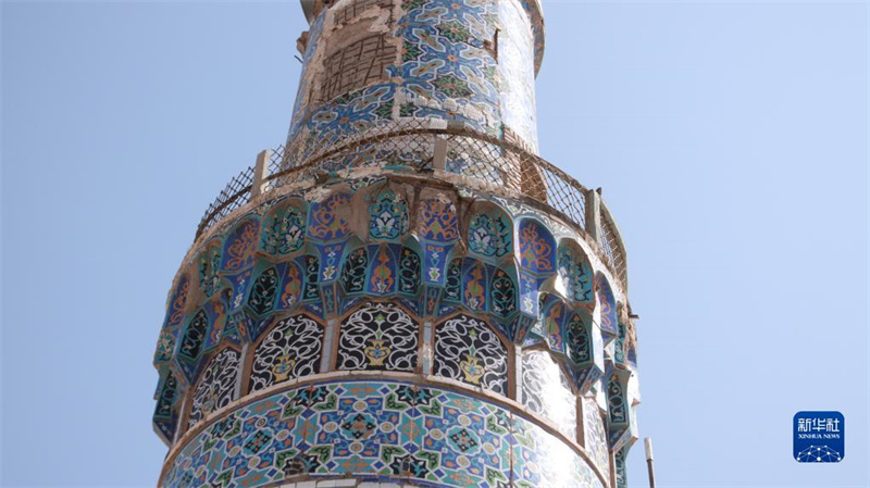 這是10月12日在阿富汗赫拉特省拍攝的受到損壞的赫拉特大清真寺局部。新華社發(fā)（馬沙勒攝）