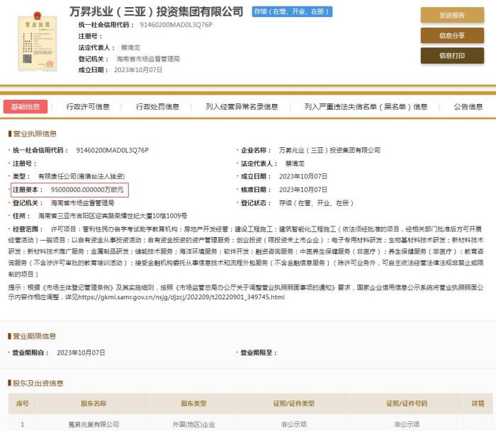 國家企業(yè)信用信息公示系統(tǒng)截圖。