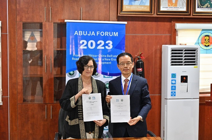 浙江師范大學非洲研究院與尼日利亞古紹研究所續(xù)簽戰(zhàn)略合作協(xié)議。浙江師范大學非洲研究院供圖