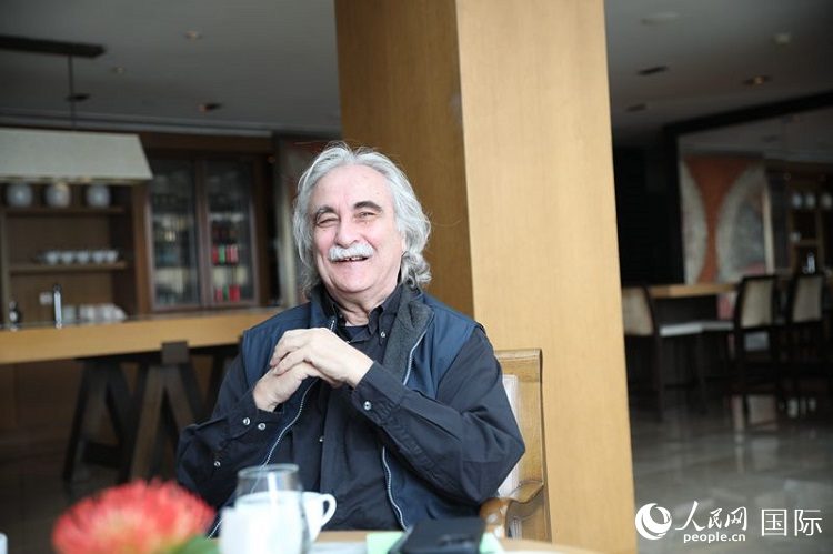 塞浦路斯歐洲大學(xué)前校長科斯塔斯·古利亞莫斯。人民網(wǎng) 殷韜攝