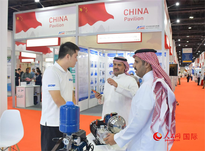 中企代表與外方嘉賓交流。人民網(wǎng) 塔里克·易卜拉欣攝