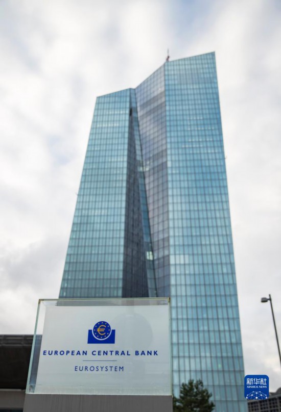 這是12月14日在德國法蘭克福拍攝的歐洲央行大樓。新華社記者 張帆 攝