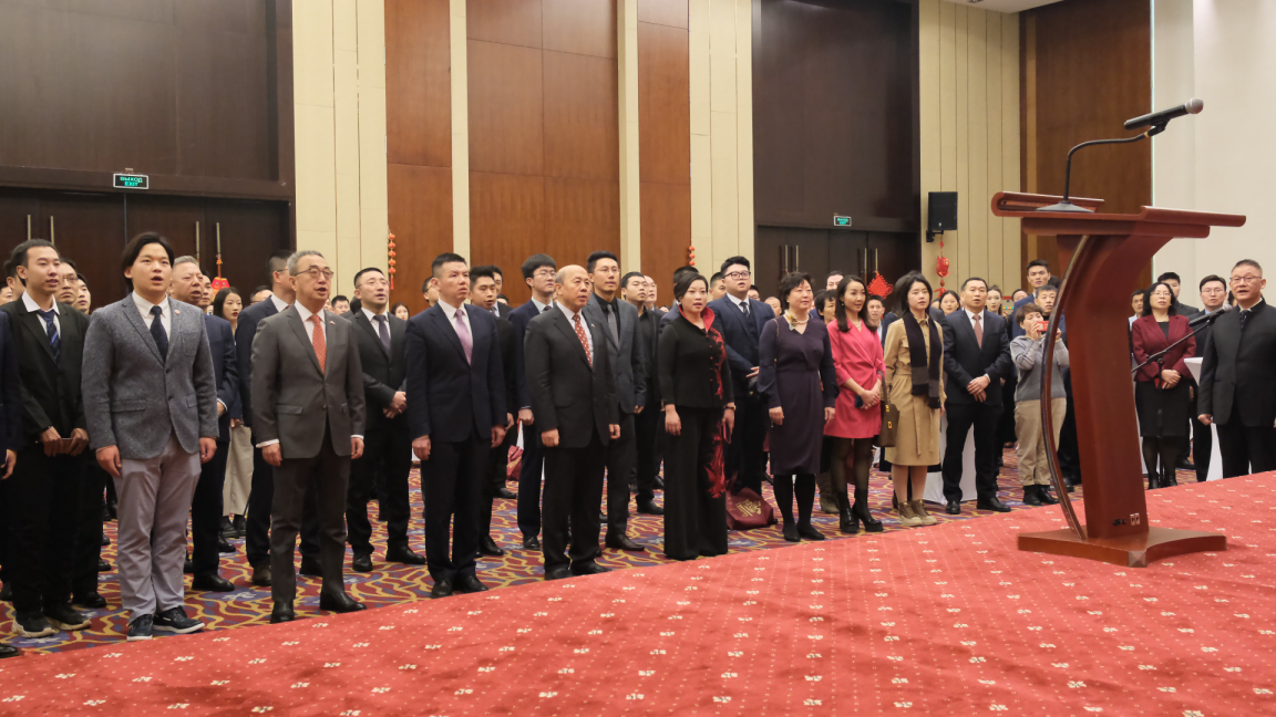 駐白俄羅斯使館2024年新春招待會(huì)現(xiàn)場(chǎng)。 駐白俄羅斯使館供圖