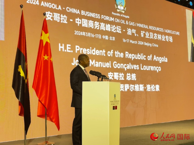 安哥拉總統(tǒng)若昂·曼努埃爾·貢薩爾維斯·洛倫索。人民網(wǎng)記者 張榮攝