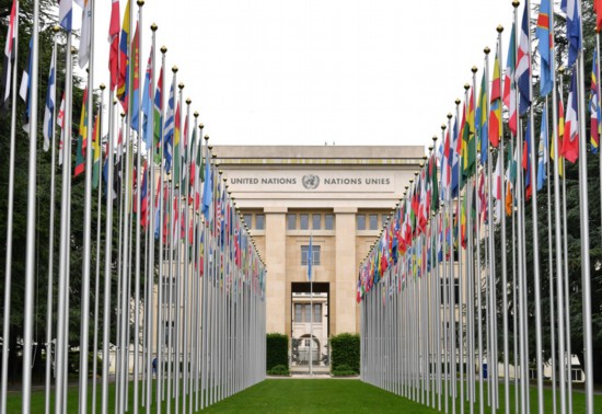 這是2023年5月21日在瑞士日內(nèi)瓦拍攝的聯(lián)合國萬國宮。新華社記者連漪攝