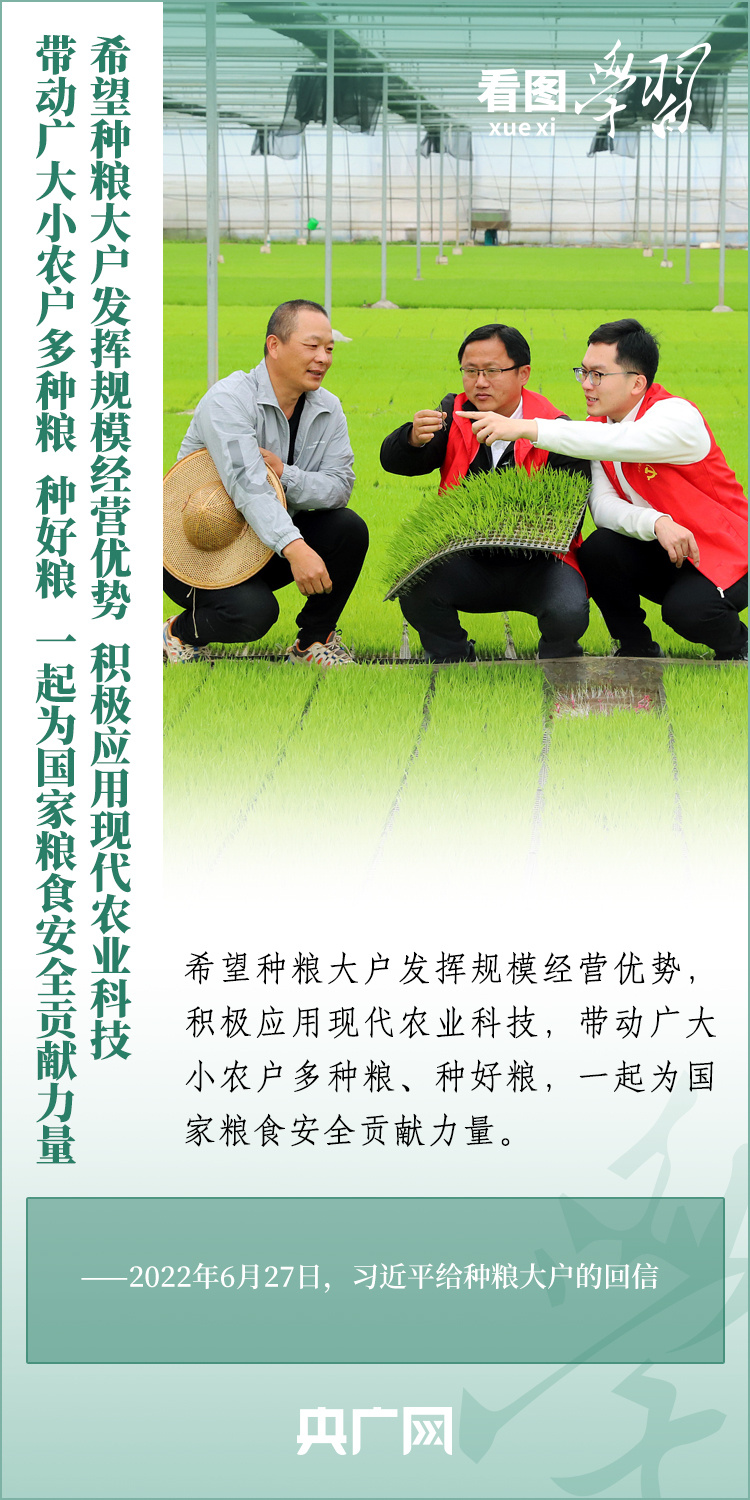 看圖學(xué)習(xí)丨推廣良田、良種、良法、良機(jī) 給農(nóng)業(yè)現(xiàn)代化插上科技的翅膀