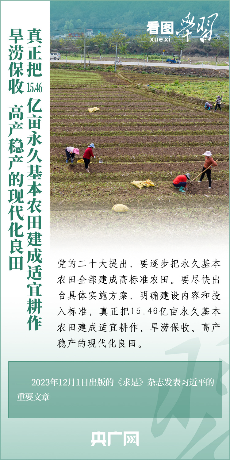 看圖學(xué)習(xí)丨推廣良田、良種、良法、良機(jī) 給農(nóng)業(yè)現(xiàn)代化插上科技的翅膀