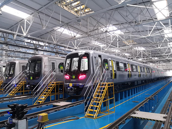 石家莊地鐵二號線列車。 中車齊車集團石家莊公司供圖