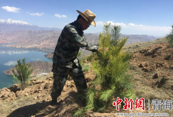 圖為尖扎干部職工生態(tài)建設(shè)和環(huán)境保護現(xiàn)場。尖宣 供圖