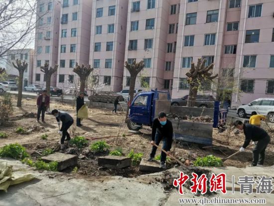 圖為尖扎干部職工生態(tài)建設(shè)和環(huán)境保護現(xiàn)場。尖宣 供圖
