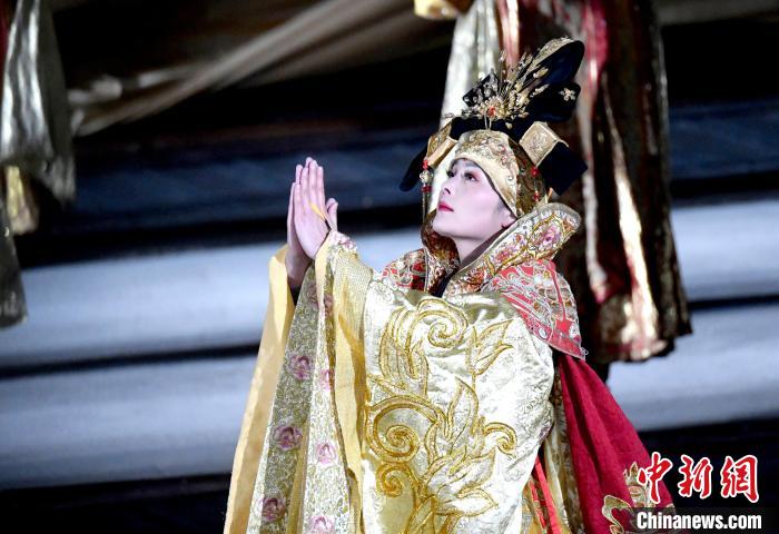 3月17日，西藏拉薩，《文成公主》大型史詩劇演出現(xiàn)場。　李林 攝