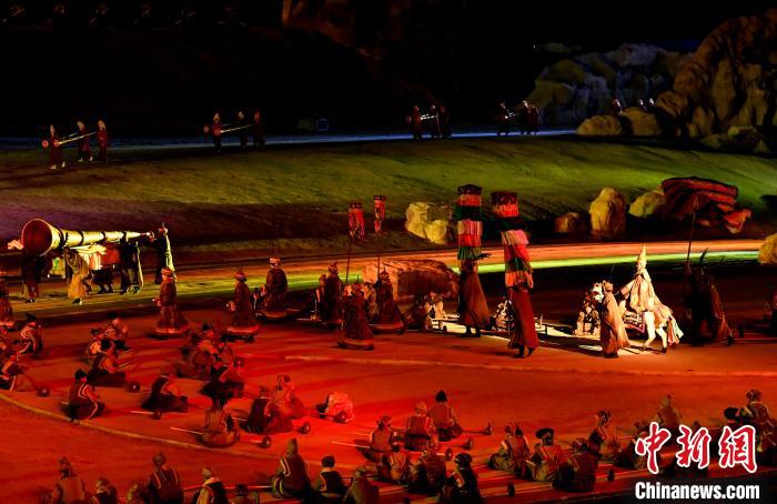3月17日，西藏拉薩，《文成公主》大型史詩劇演出現(xiàn)場?！±盍?攝