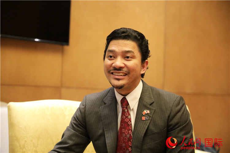 馬來(lái)西亞駐華大使館教育參贊沙烈胡丁在2024中國(guó)-東盟教育交流周期間接受人民網(wǎng)專訪。人民網(wǎng) 王婧攝