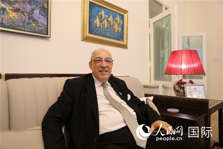 9月6日，摩洛哥駐華大使阿卜杜勒卡迪爾·安薩里接受人民網(wǎng)記者采訪。人民網(wǎng)記者 翟轉(zhuǎn)麗攝