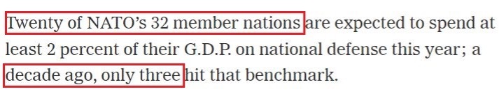 “美式拱火”持續(xù) 北約成員國成軍費增長大戶