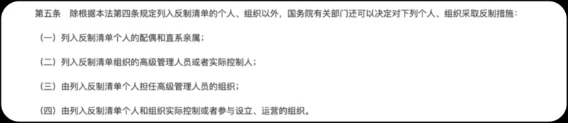 《反外國(guó)制裁法》明確規(guī)定反制對(duì)象。
