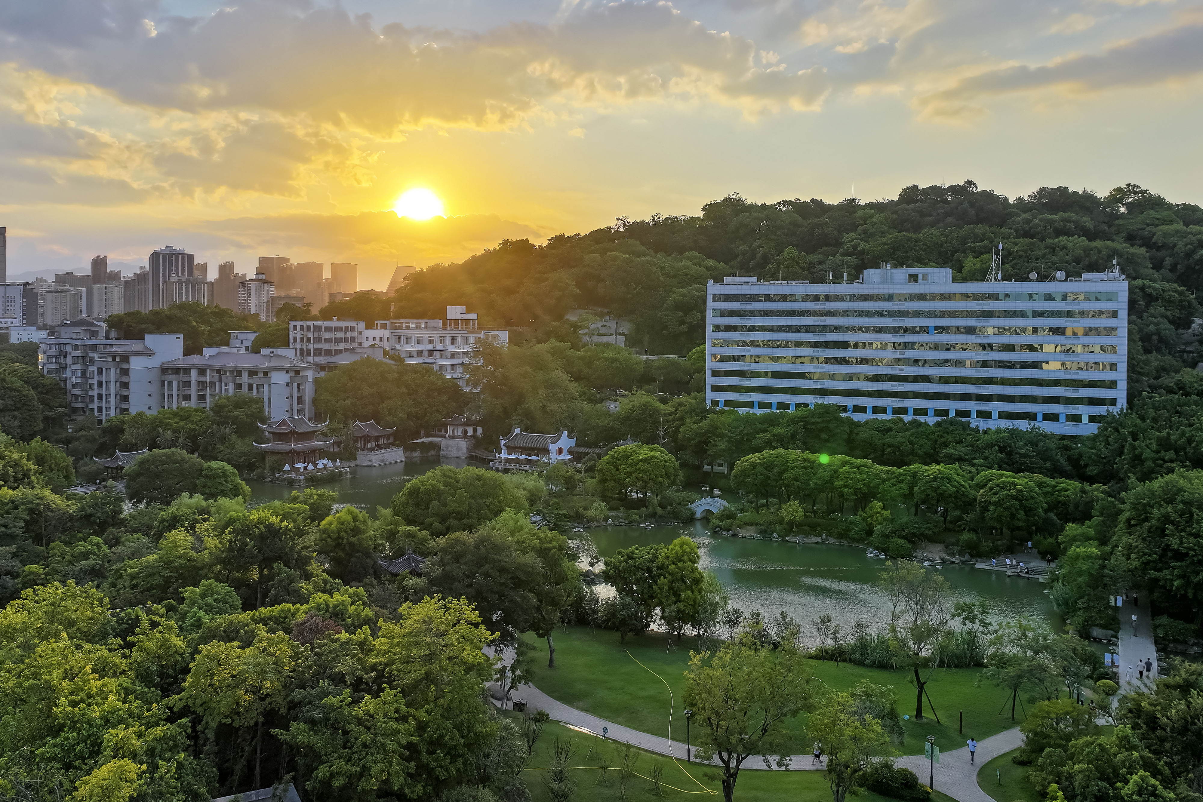 2024年7月17日，福州市鼓樓區(qū)黎明湖生態(tài)濕地公園。