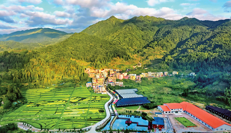 林茂田豐、天藍(lán)水清的“七彩”后洋村。 寧德市委宣傳部供圖 （2023年第24期《求是》雜志刊發(fā)）