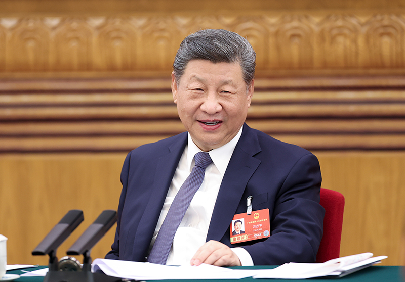 2026年3月5日下午，中共中央總書記、國家主席、中央軍委主席習近平參加他所在的十四屆全國人大四次會議江蘇代表團審議。