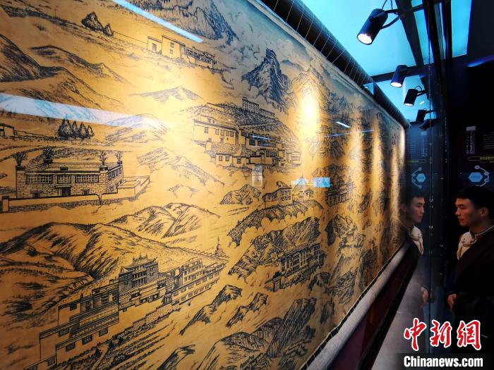 圖為歷代藏醫(yī)藥學(xué)教育機(jī)構(gòu)展示?！?zhí)砀?攝