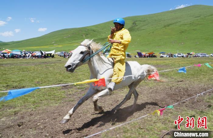 圖為選手進(jìn)行3000米賽馬比賽?！●R銘言 攝