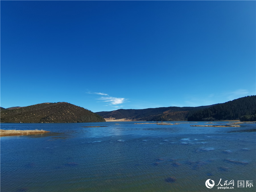 香格里拉國家公園景區(qū)內(nèi)，被譽(yù)為“高原仙子”的屬都湖。人民網(wǎng)記者 杜明明攝