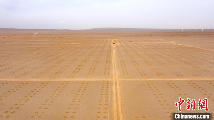 青海大柴旦風光儲建設現(xiàn)場:“大地棋盤”蔚為壯觀