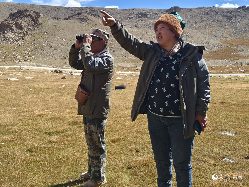 堅守在雪山牧場生態(tài)管護(hù)站的吉太本夫婦。人民網(wǎng) 陳明菊攝