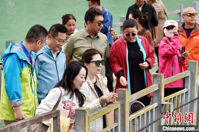 全國新的社會階層人士服務團考察林芝巴河鎮(zhèn)生態(tài)保護項目?！∧岈?shù)┰龉﹫D