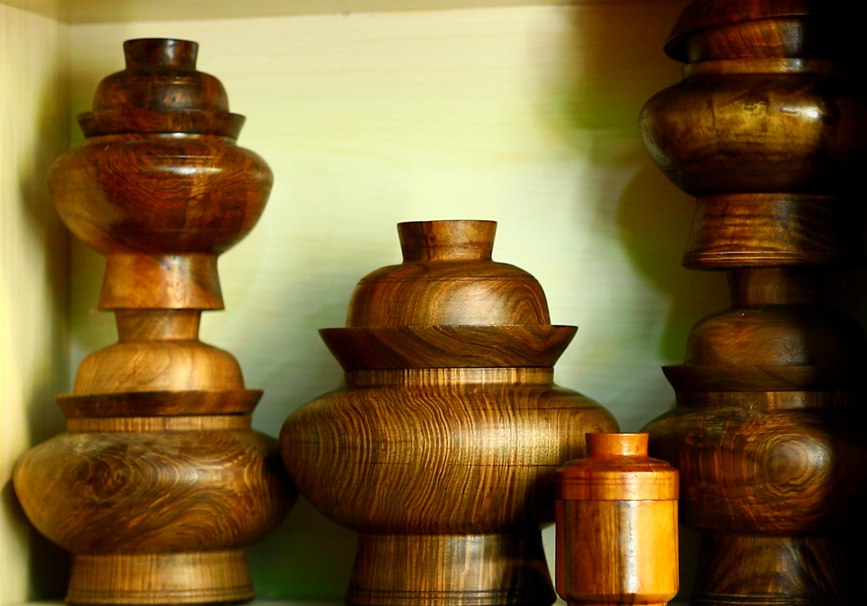 藏地木碗成品。