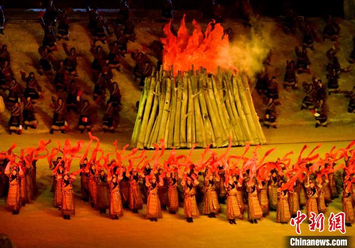 3月17日，西藏拉薩，《文成公主》大型史詩劇演出現(xiàn)場?！±盍?攝