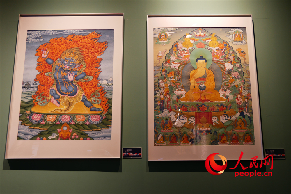 唐卡藝術(shù)作品。人民網(wǎng) 韋衍行攝