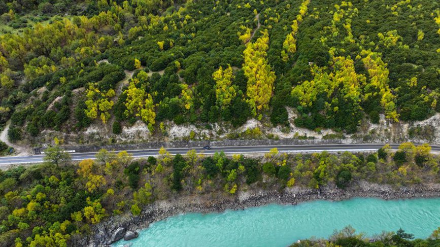 去往墨脫的路上，秋色正明。張澤坤攝
