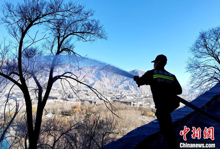 12月6日，布達(dá)拉宮消防救援大隊(duì)在布達(dá)拉宮山體林草區(qū)域開展?jié)窕ぷ??！㈣?攝