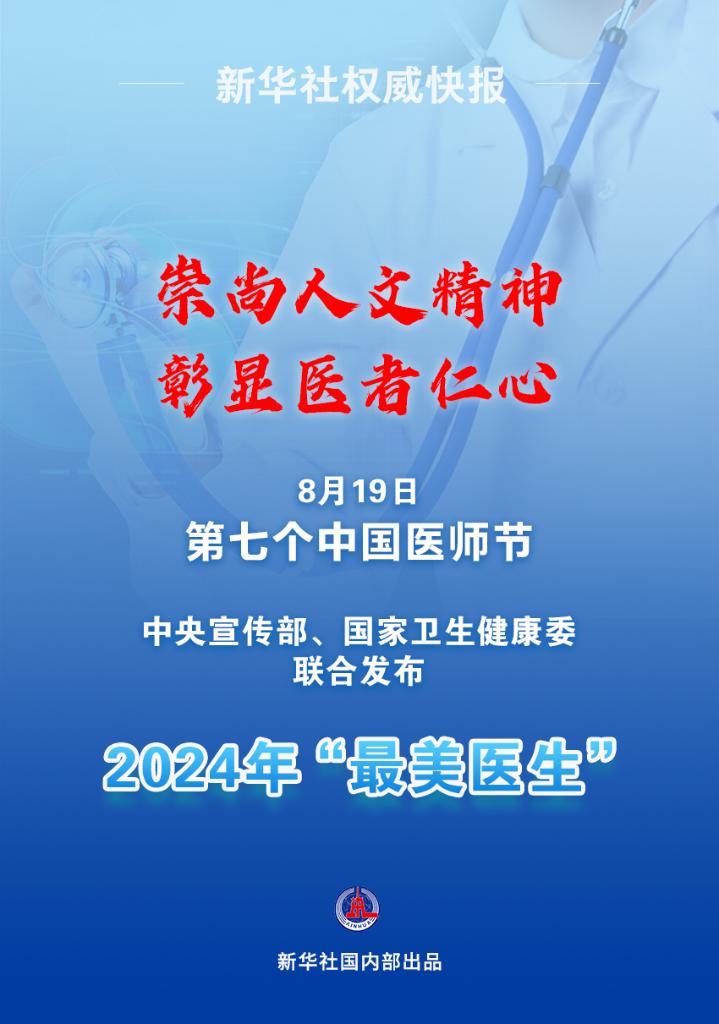 新華鮮報(bào)|致敬“白衣戰(zhàn)士”！2024年“最美醫(yī)生”發(fā)布